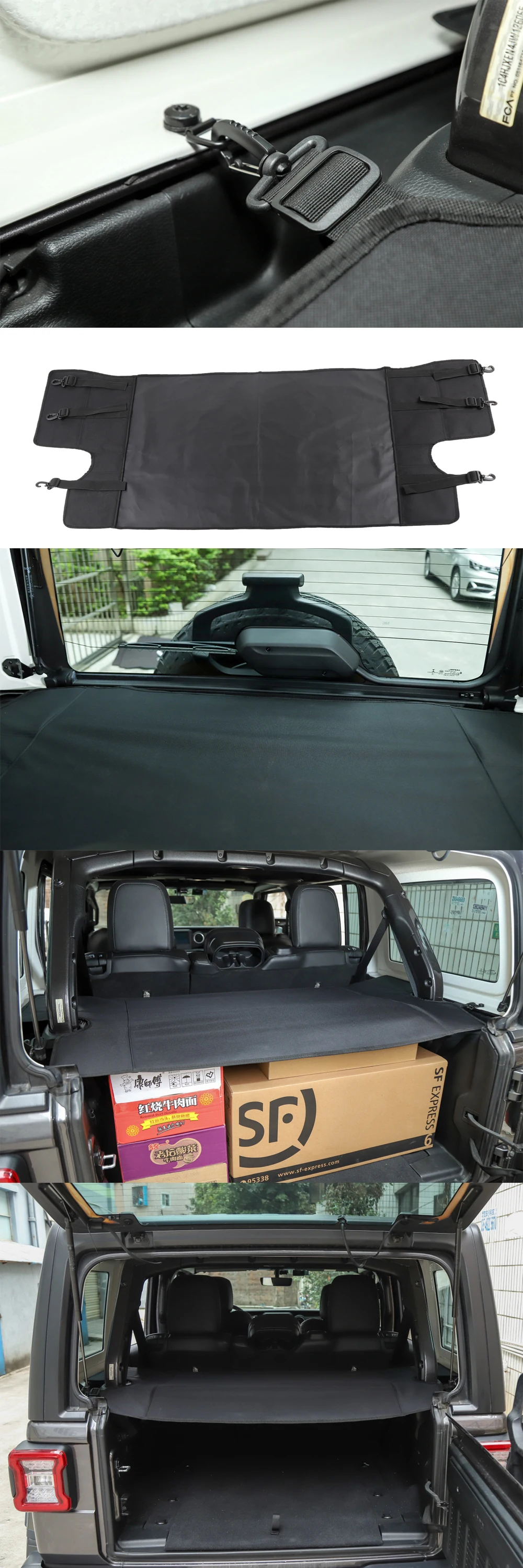 Для Jeep Wrangler JL+ аксессуары для автомобиля, покрытие, занавес, перегородка, перегородка, занавес, задние стойки