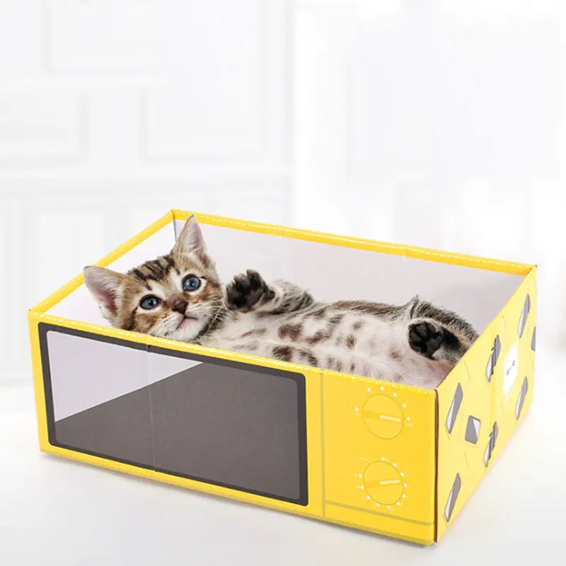 Fashion Corrugated Dog Cat Bed Scratch Board Box Claw Toy Carton For Sleeping Mat Pet Kitten Sofa | Дом и сад