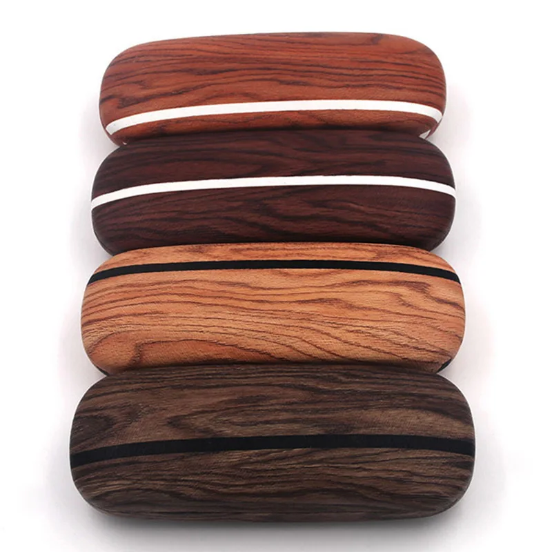 Портативный Чехол для очков жесткая деревянная оправа коробка чтения очки