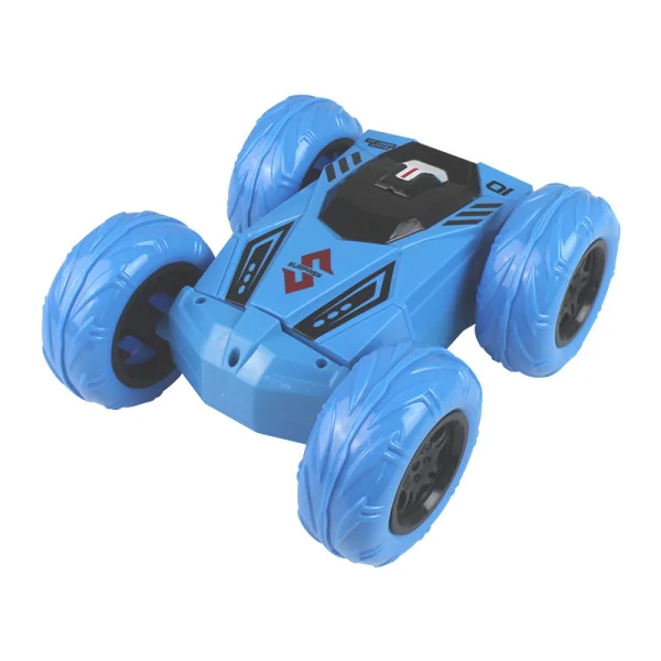 Синий JJRC Радиоуправляемый автомобиль 3D флип высокоскоростной трюк RC дрейф гусеничный на батарейках радиоуправляемый светодиодный игрушечный автомобиль с пультом дистанционного управления - Цвет: Синий