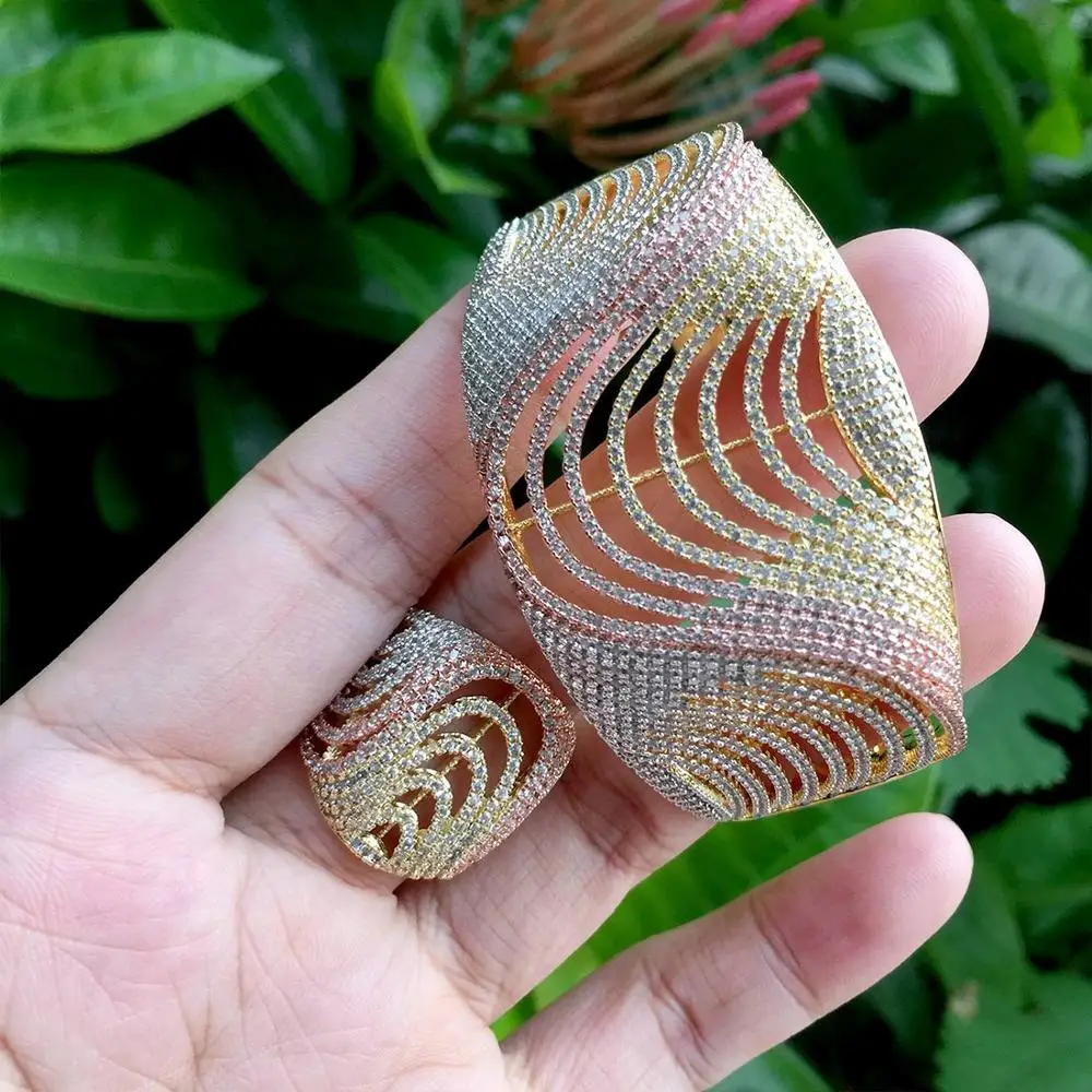 ModemAngel Роскошные Большие нежные полые Ювелирные изделия полный кубический