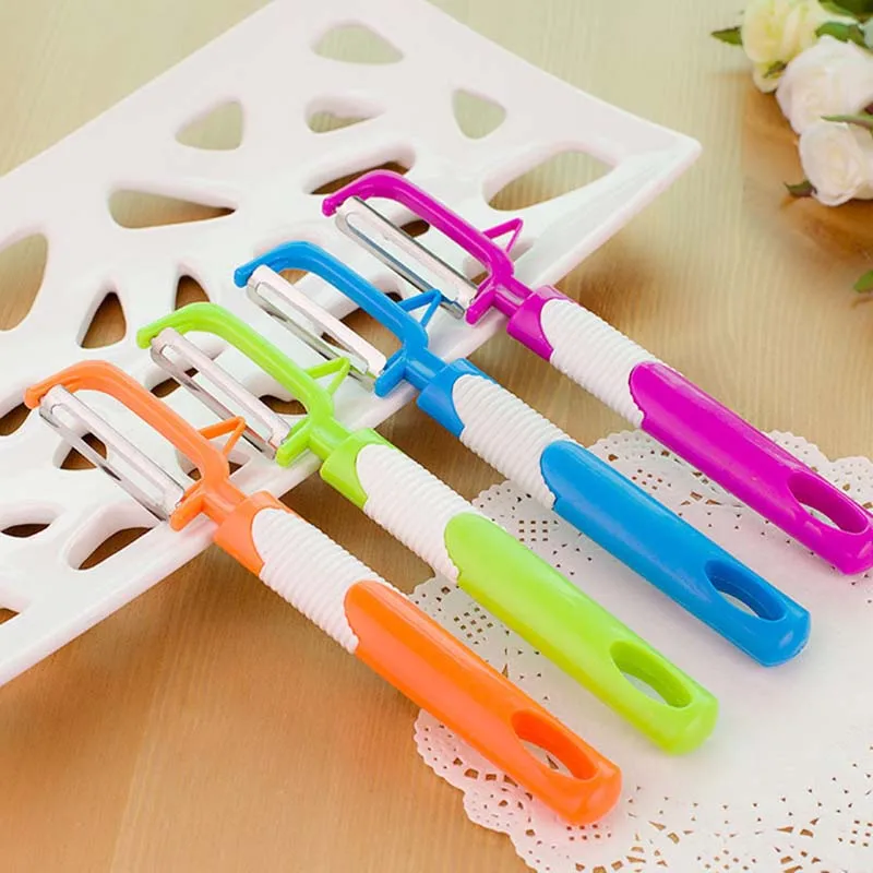 Новый дизайн большая Овощечистка для фруктов с конфетным цветом из нержавеющей