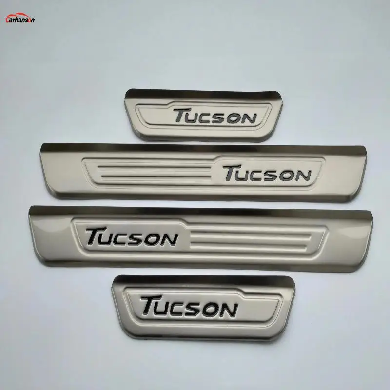 Автомобильный Стайлинг для hyundai Tucson, аксессуары, нержавеющая сталь, Накладка на порог, защита педали, накладка, наклейка