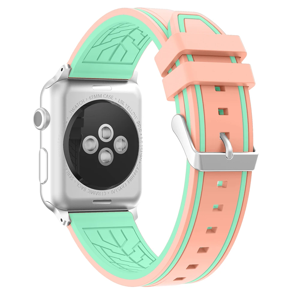 Высококачественный силиконовый спортивный ремешок для часов Apple Watch 38 мм 42 iwatch
