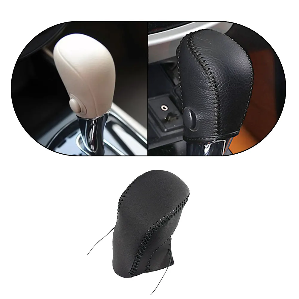 Автомобильный чехол из искусственной кожи для Nissan Sentra 2012- Sylphy Tiida 2011- LIVINA 2013- Rogue ручка переключения передач