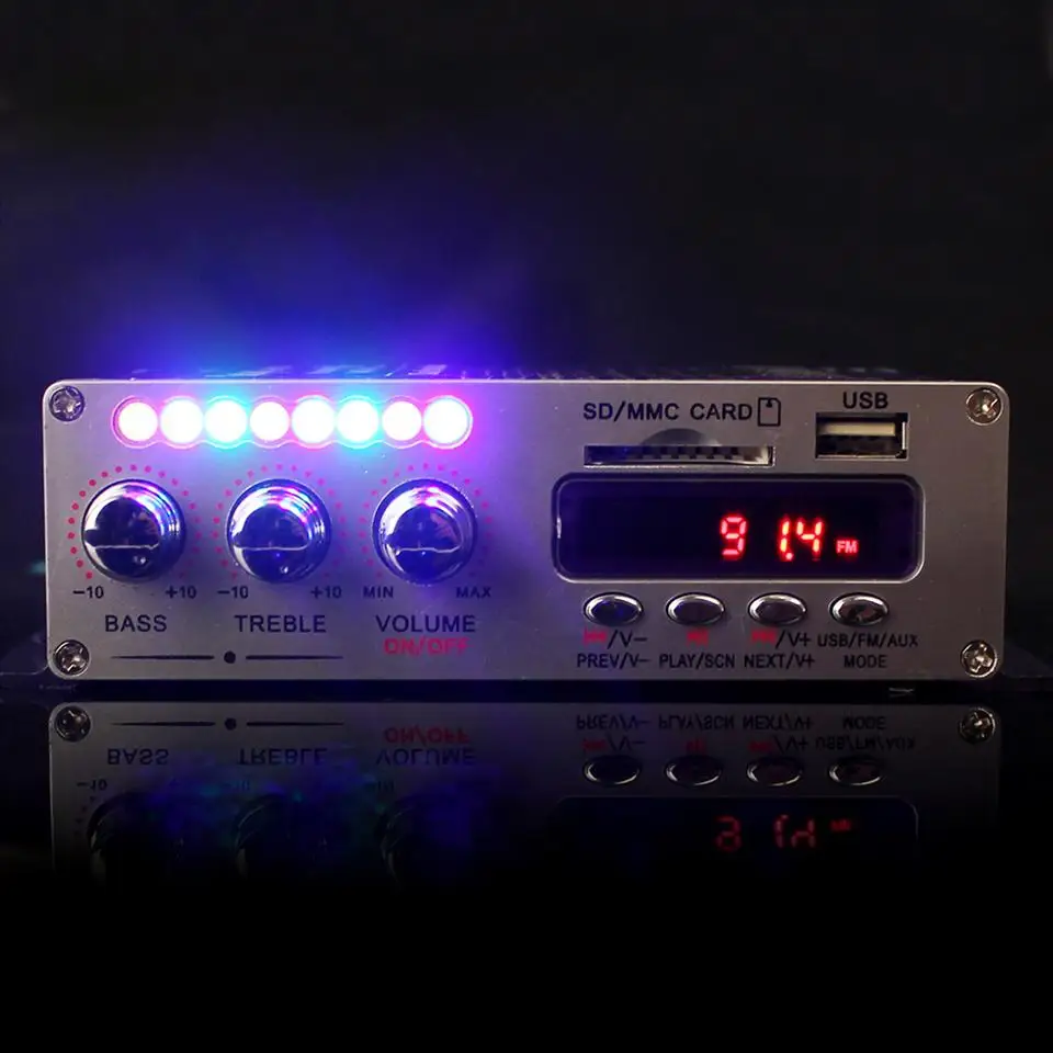 Hi-Fi HY502 аудио усилитель мощности USB MP3 DVD CD FM SD цифровой плеер для мотоцикла авто стерео усилитель мощности DHL бесплатно