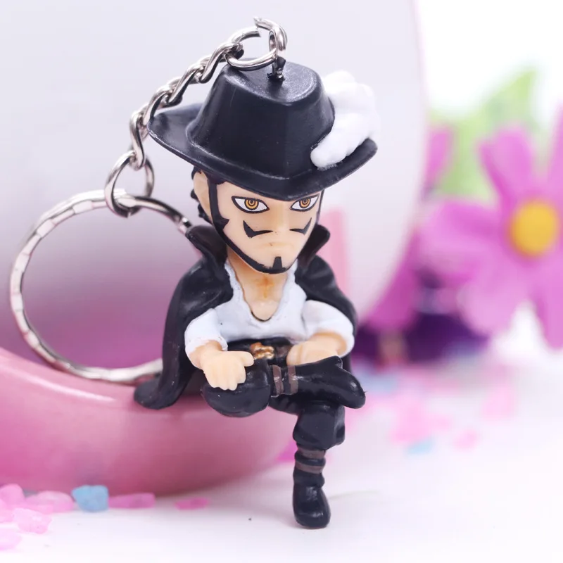 Аниме One Piece Luffy Ace Sanji Lucci Sabo Dracule Mihawk ПВХ экшн фигурка брелоки подвески