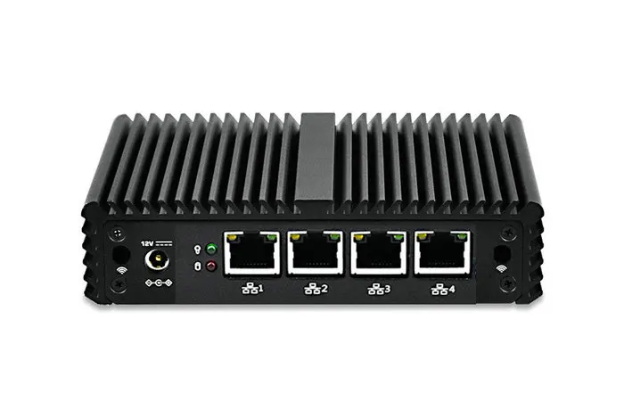 Безвентиляторный мини-ПК 4 LAN порт Intel J1900 мини-ПК Barebone 12 в Linux Pfsense NUC LAN DHCP DNS сервер роутер