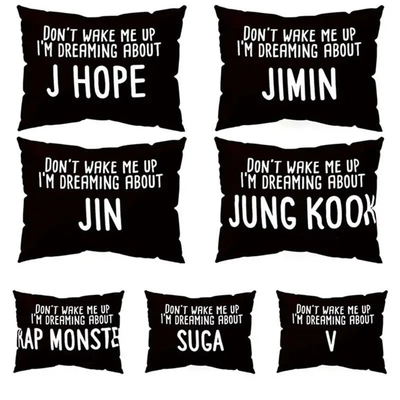 50*30 см короткий KPOP наволочка не буди меня Прямоугольная подушка крышка домашний декор модные скрытые подушки на молнии искусственный 19Apr3
