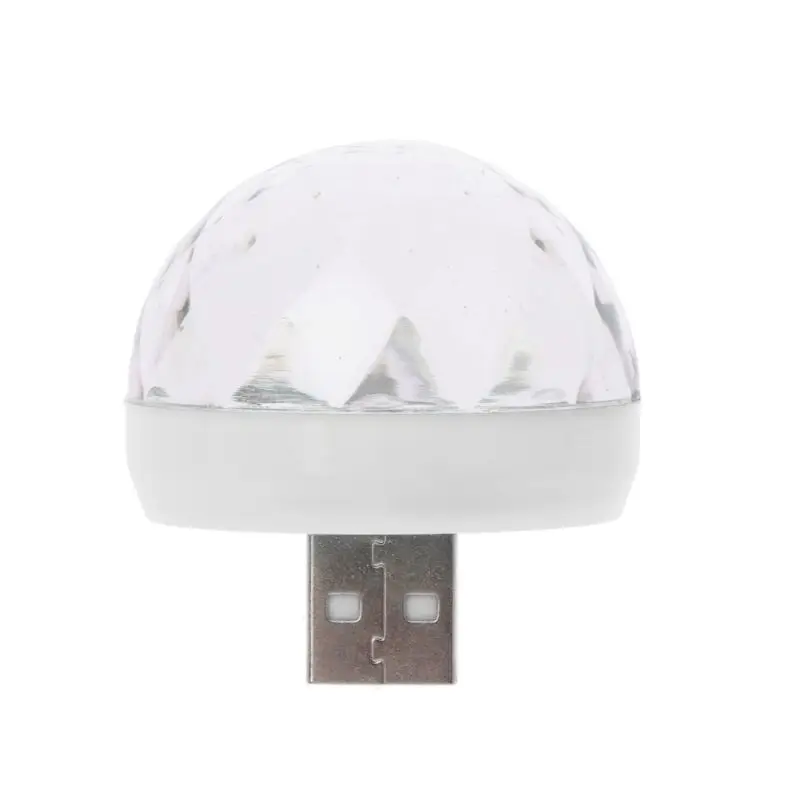 Светодиодный USB автомобильный окружающий светильник 5V RGB мини-светильник меняющий цвет Звук Активированный