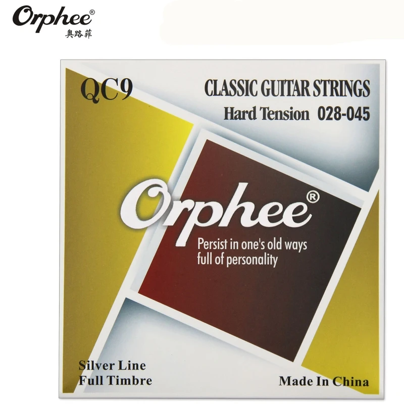 Струны Orphee QC9 028 045 для классической гитары нейлоновые серебристые жаккардовые с
