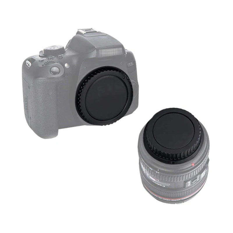 2 в 1 Задняя крышка объектива + Крышка корпуса камеры для Canon EF 60D 70D 80D 7D 5D Mark II III IV 750D