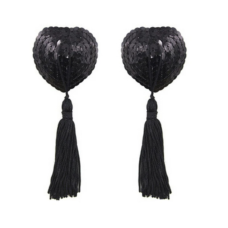 1Pair Sexy Sex Product Toys Women Lingerie Sequin Tassel Breast Bra Nipple Cover Pasties Stickers Petals Free | Женская одежда