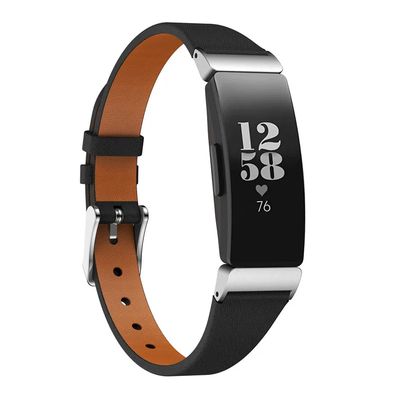 Кожаный ремешок для часов Fitbit Inspire/Inspire HR умных сменный браслета