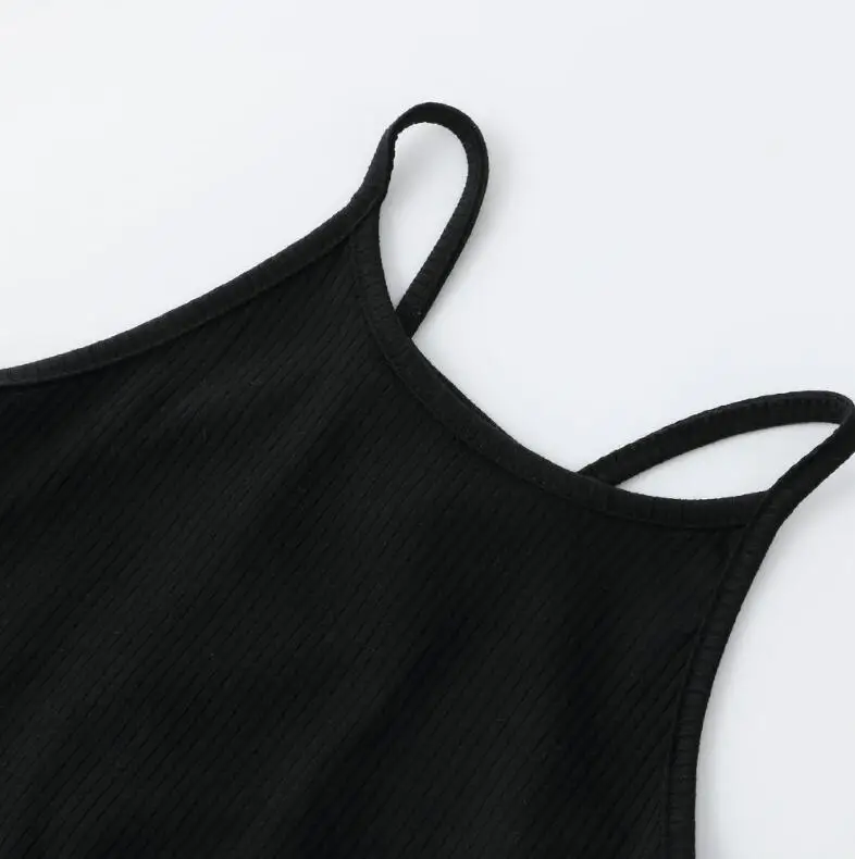 Обтягивающие летние топы без рукавов с открытой спиной перекрещивающимися крест