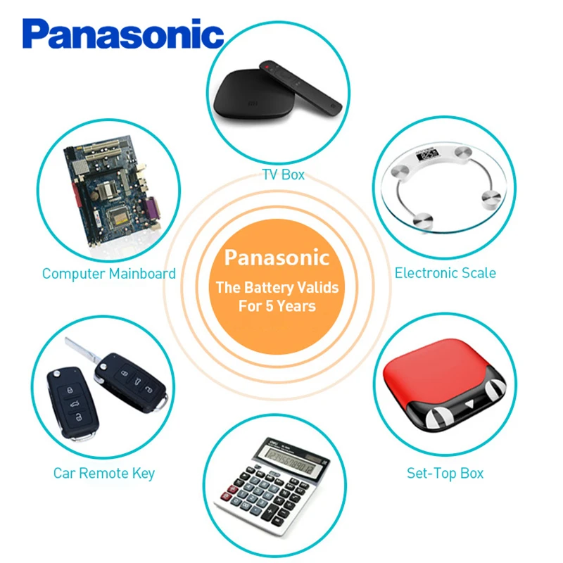 Panasonic 100% оригинальный 10 шт. CR1632 кнопочный Аккумулятор для часов Автомобильный