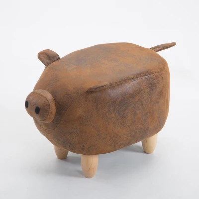 brown pig Креативные твердые деревянные табуреты для ног прекрасная обувь с изображением свинки табурет для хранения диванов - Цвет: brown pig