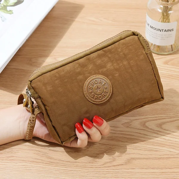 Purse Khaki Женский кошелек для монет, женские кошельки с карманами, женские сумки-мессенджеры для денег, держатель для карт, женские кошельки, Женский кошелек, мини-сумка на плечо на молнии - Цвет: Purse Khaki