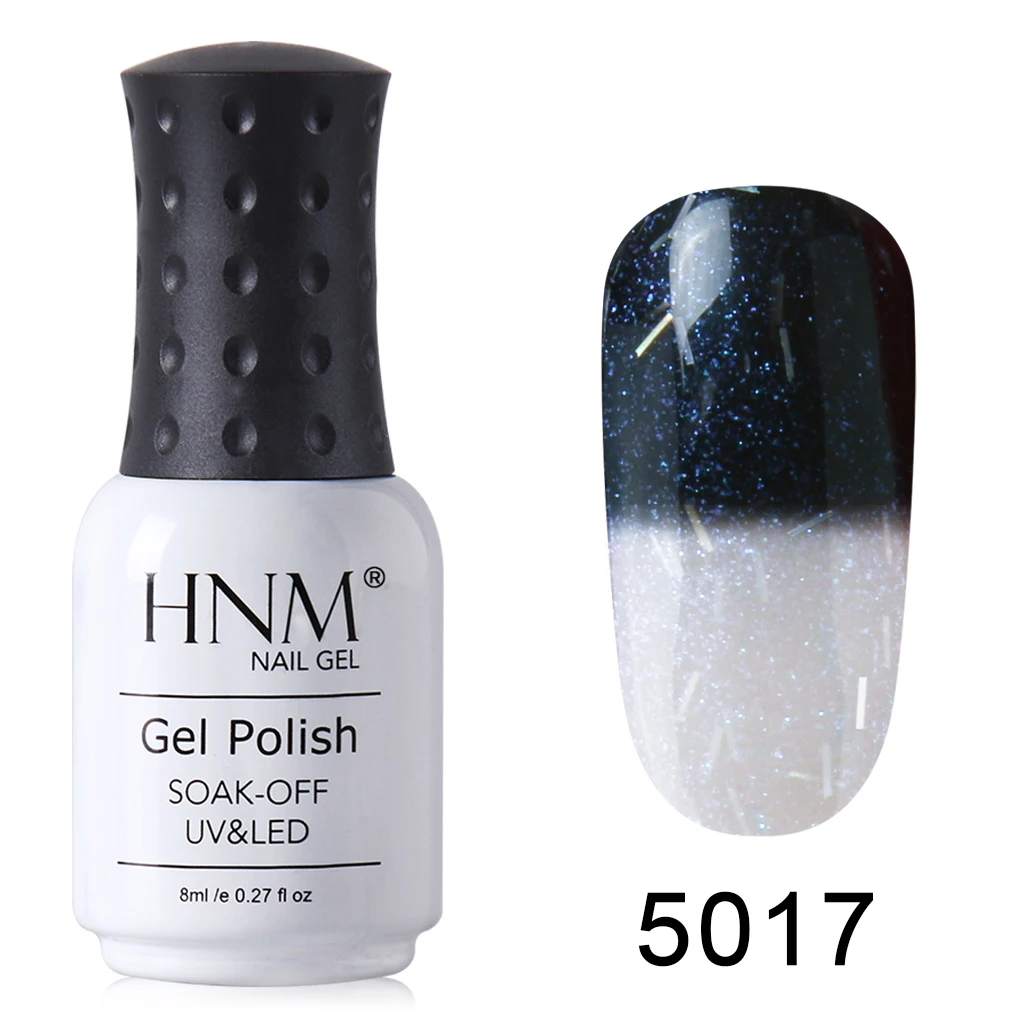 5017 HNM 8 мл изменение температуры Цветной Гель-лак для ногтей замачиваемый Лаки Хамелеон термо лак длительного действия искусство УФ маникюрный лак - Цвет: 5017