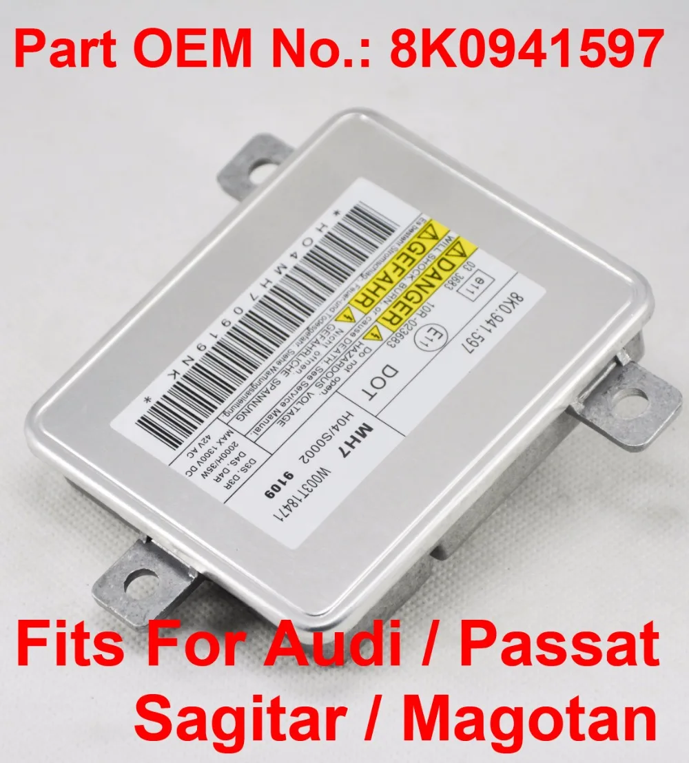 

2x 12V 35W D3S D3R D4S D4R OEM HID Xenon Headlight Ballast Control Unit Car Part Number 8K0941597 Fits For Audi Passat Sagitar