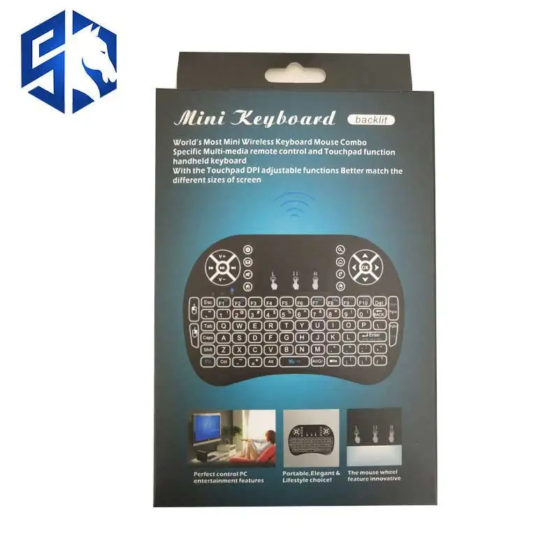 3 Color Set TV Box Backlight Mini i8 2.4GHz Wireless Keyboard Multi-Language Version Air Mouse Touchpad For Smart Android BOX |