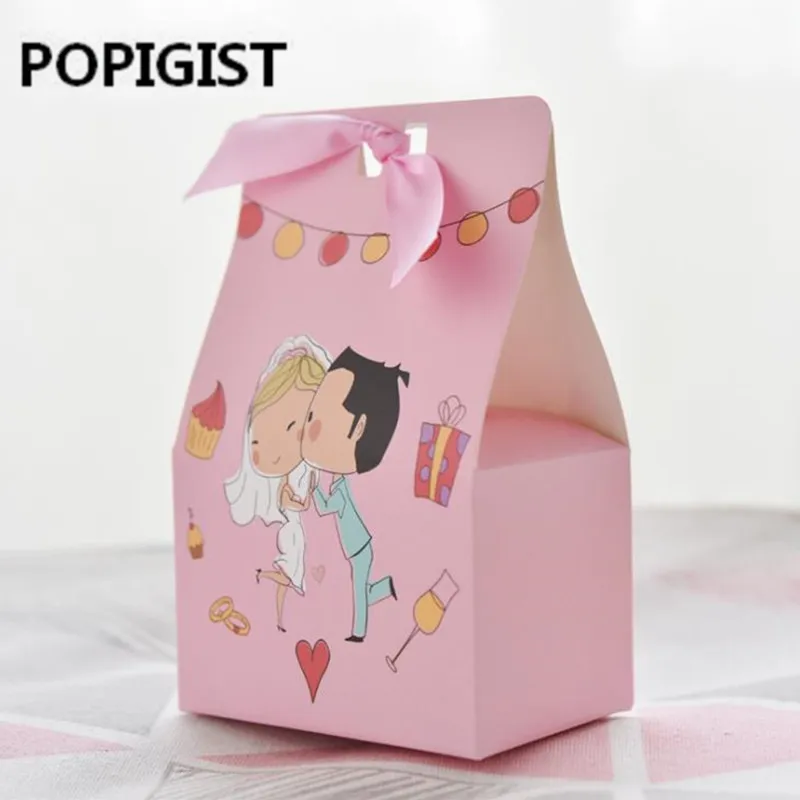 Creative Bride and Groom Korea Sweet Romantic Wedding Decoration Party Supplies Candy Chocolate Gift Box 50pcs | Дом и сад
