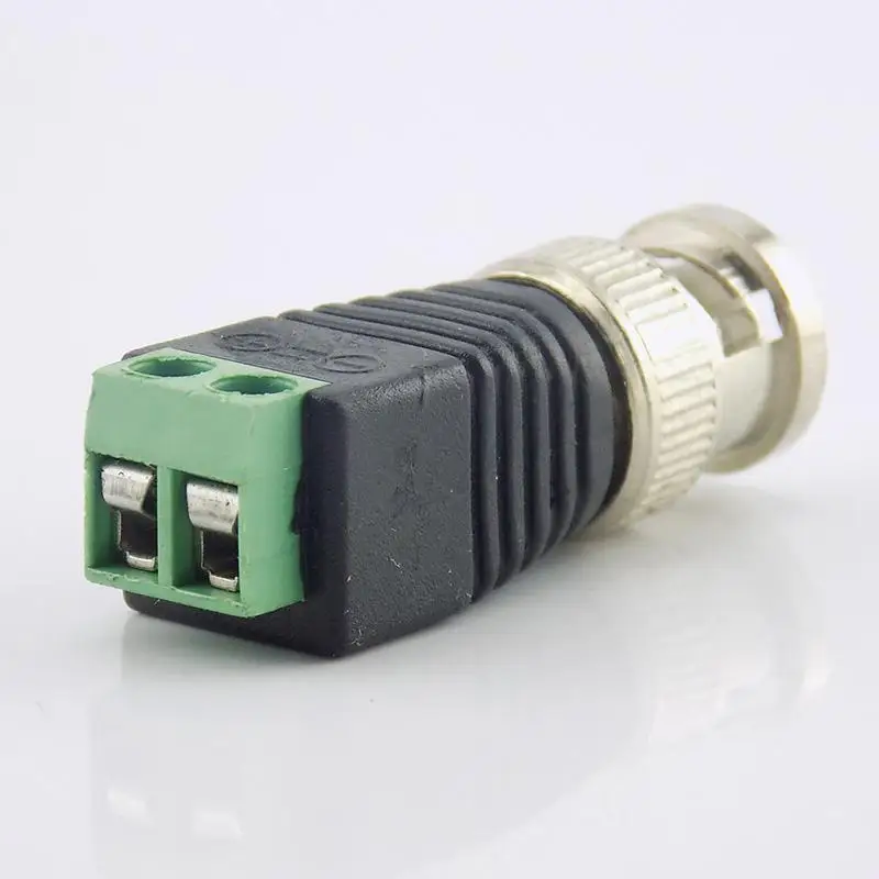 BEESCLOVER 1pc BNC Male Connector Plug DC Adapter Balun for CCTV Camera Security System r20 | Безопасность и защита