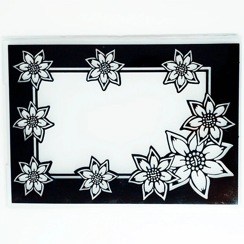YLEF083 Цветочная пластиковая папка с тиснением для трафаретов скрапбукинга сделай