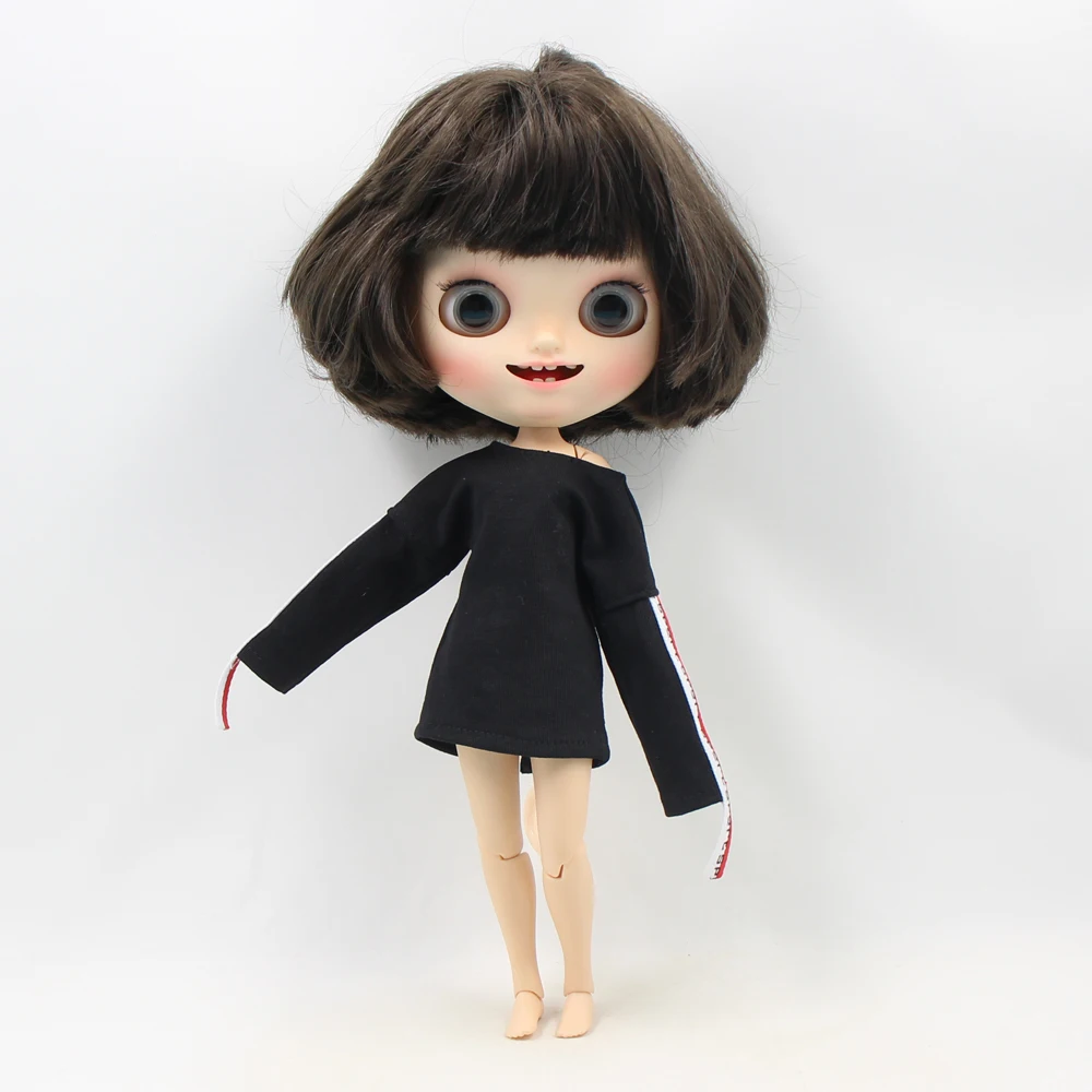 Одежда DBS для куклы Blyth icy рубашка с длинными рукавами в стиле оверсайз костюм хип