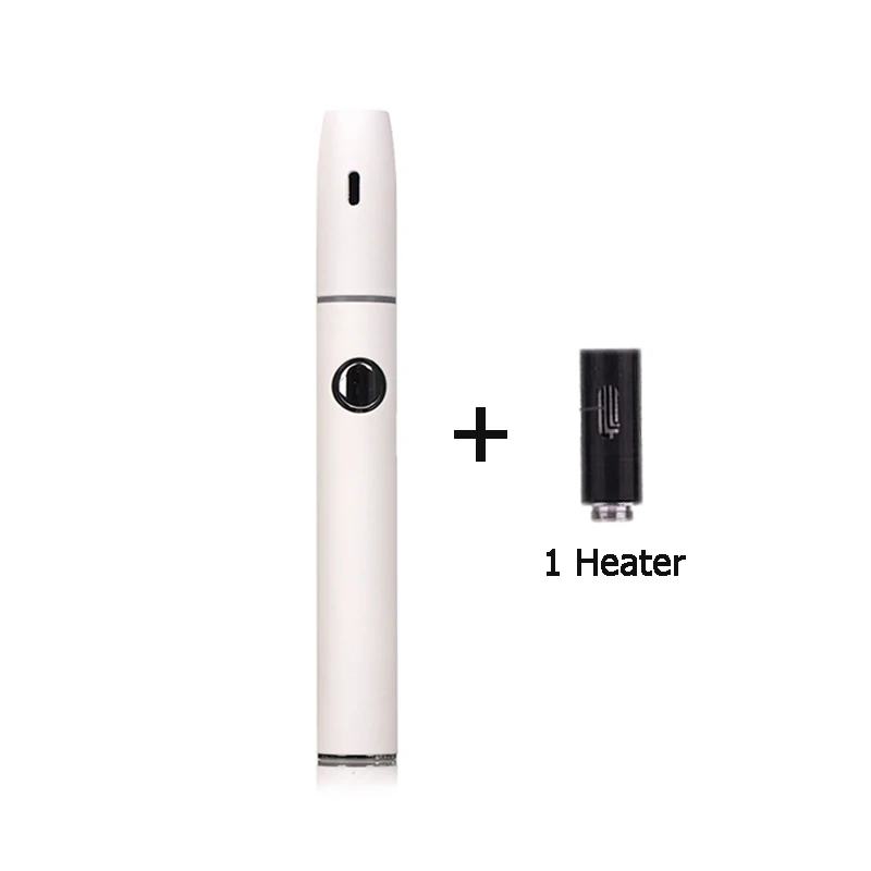 White and 1 Heater Комплект Kamry Kecig 2,0 plus, тепловая ручка Vape 650 мАч, батарея для нагрева табака, электронная сигарета картридж, испаритель - Цвет: White and 1 Heater