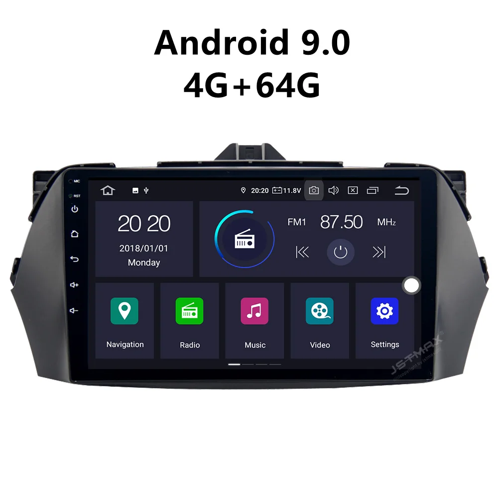 JSTMAX 9 ''Android 9,0 4G+ 64G ISP экран автомобиля DVD Радио Стерео gps плеер для Suzuki ciaz Alivio