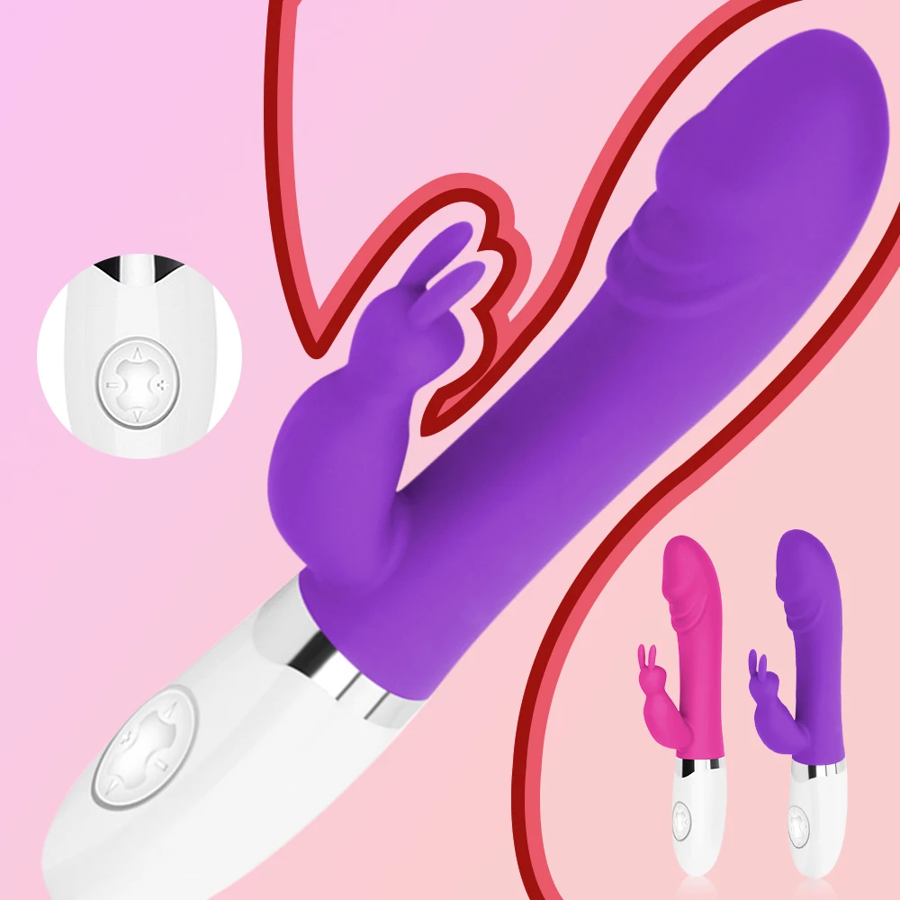 30 скоростей двойной вибратор AV волшебная палочка в виде кролика секс игрушки для