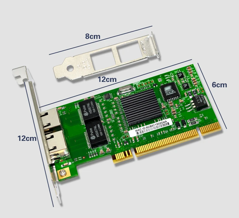 Сетевой адаптер PCI 2 порта RJ45 Gigabit Ethernet Lan сетевая карта 10/100/1000 Мб на 82546|network card|network