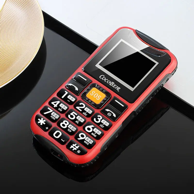 red D900 пожилых людей аудио Flashboard большой рог речевого вещания 4G двойной карты двойной резервный фонарик мобильный телефон - Цвет: red