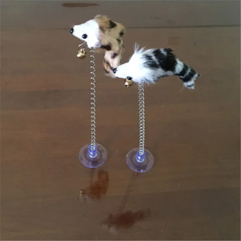 1 шт. цвет случайный забавный кот игрушки перо ложная мышь Нижняя присоска