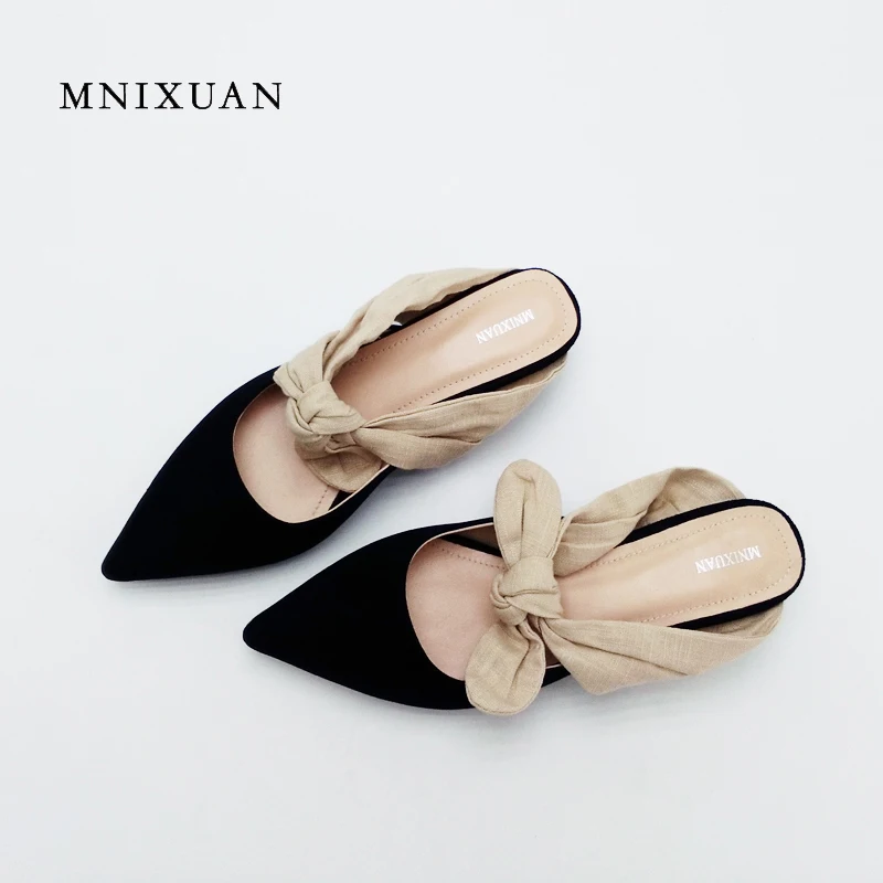 Женские туфли шлепанцы без задника 2017 новая летняя однотонная повседневная