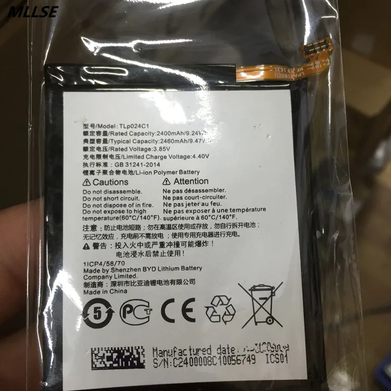 MLLSE 2400 мАч аккумулятор для Alcatel A3 OT 5046/Shine Lite 5080 5080X 5046D 5046Y TLP024C1/TLP024CJ аккумулятор|battery