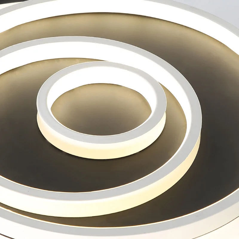 

Creative Round LED Ceiling Lights Modern Surface Mount Flush Panel Remote Control Ceiling Lamp for Restaurant Foyer Bedroom