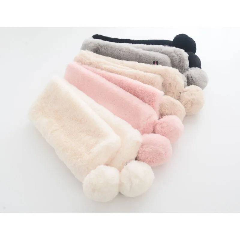 2018 новый зимний комбинезон милый имитация кроличьей шерсти мягкий гладкий шарф