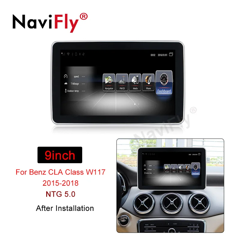 Navifly четырехъядерный Android 3g ram 32G rom Автомобильный мультимедийный плеер для Benz CLA Class W117 2013- Автомобильный gps навигатор Радио bt 4g