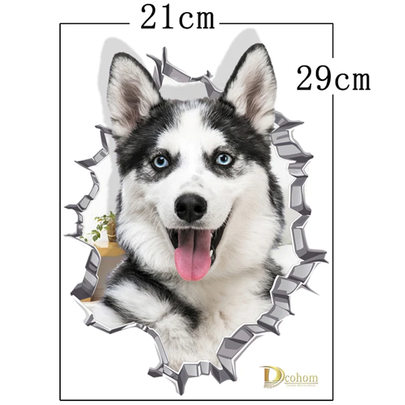 D6 Различные милый котенок Животное мультфильм кошка стикер на стену 3D яркий ребенок детская комната ванная комната декорации пилинг и палка Туалет стикер - Цвет: D6