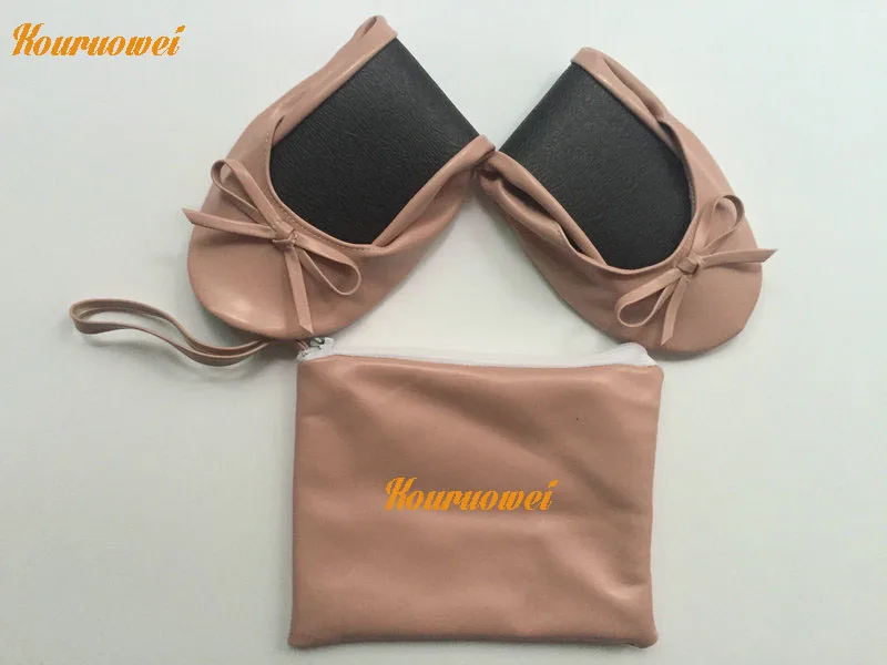 Hot logo printing foldable rollable ballerina shoes Individual unique design | Обувь