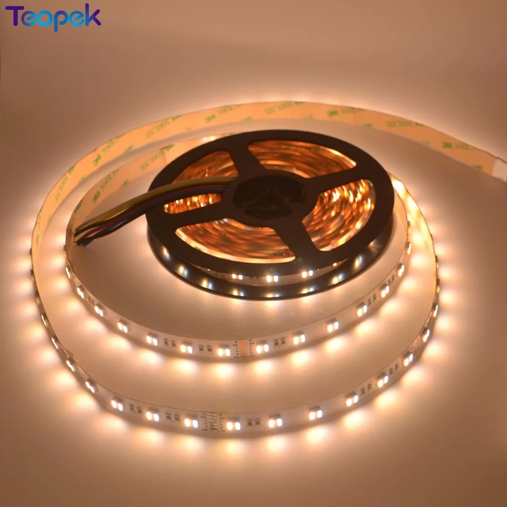 2 м/3M/5 м 5050 RGB+ CCT Светодиодная лента 60 светодиодов/м 300 светодиодов 5 в 1 чип CW+ RGB+ WW гибкая лента DC12V 24 в высокое качество