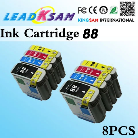 8 шт. картриджи для принтера hp88 Officejet Pro K550 K550dtn K550dtwn K5400dn K8600 L7580 L7590 | Компьютеры и