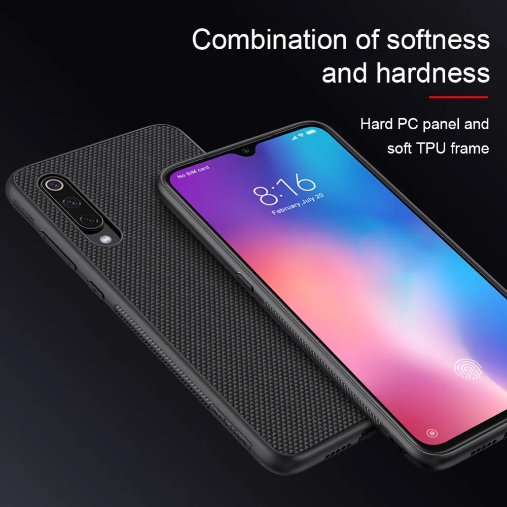 NILLKIN Textured Case For Xiaomi Mi9 mi 9 Ultra Silm Nylon Fiber Non-slip Business Frosted Back Cover Explorer | Мобильные телефоны