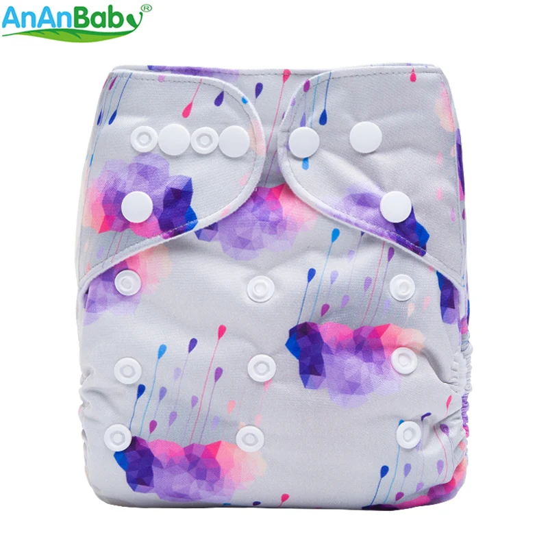 Ananbaby Многоразовые Дышащие Подгузники для маленьких девочек моющиеся мягкие