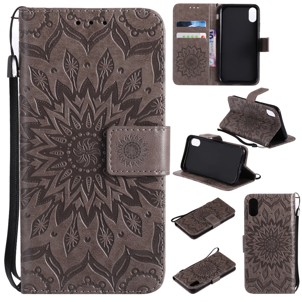 Чехол Sunjolly Flower флип-кошелек чехол для телефона с картой Samsung Galaxy S9 S8 Plus S7 S6 Edge S5 S4 S3