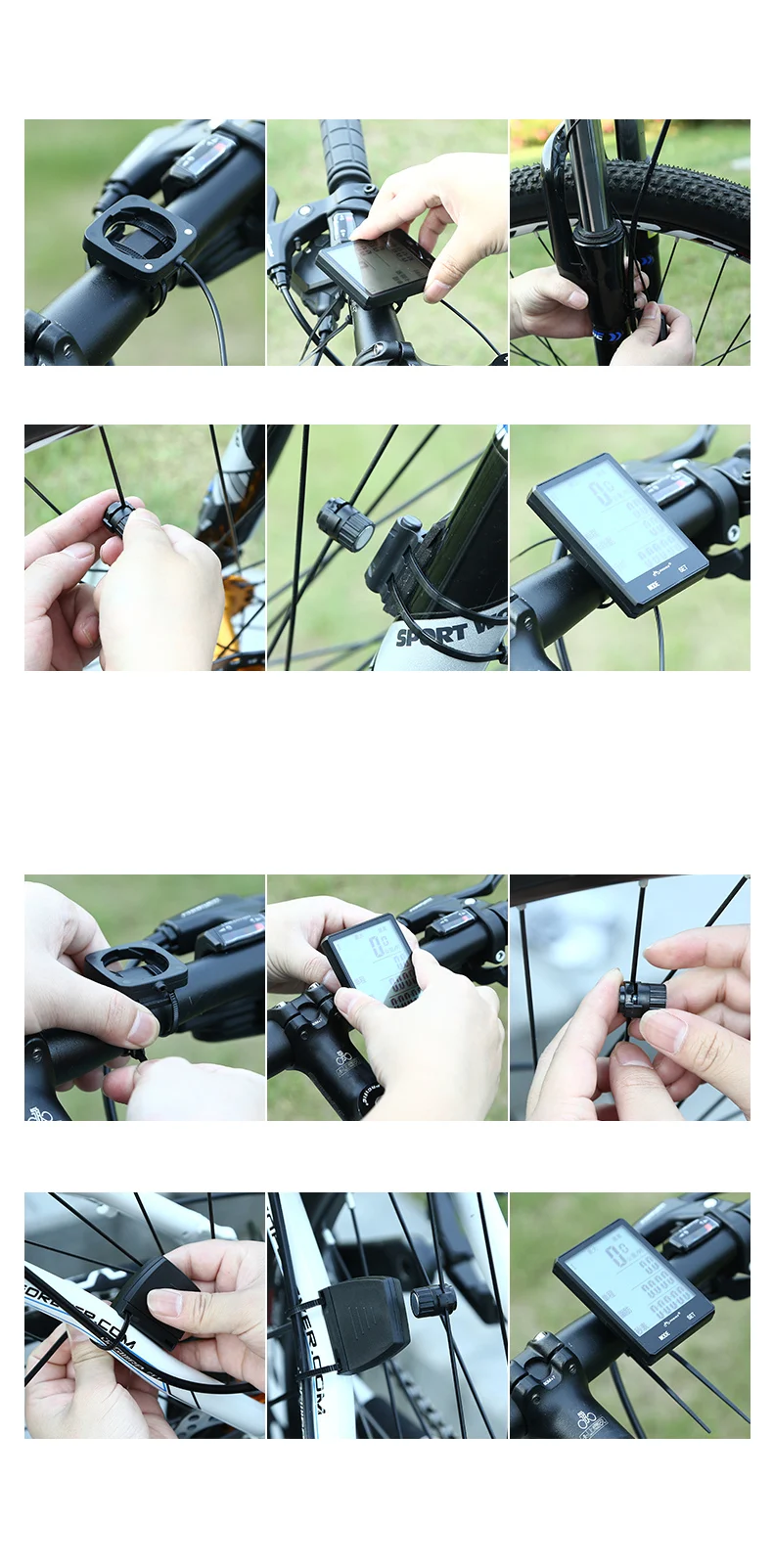 INBIKE 2,8 ''большой экран велосипедный компьютер беспроводной Велосипедный компьютер непромокаемый Спидометр Одометр велосипедный измеримый секундомер
