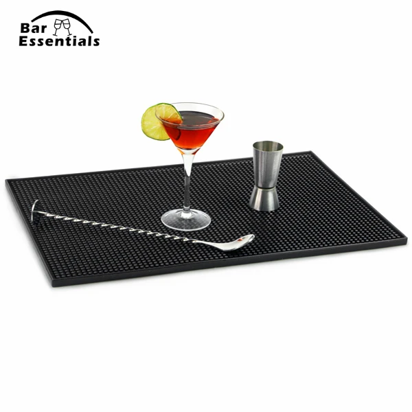 3 размера и 4 цвета прямоугольный резиновый коврик для пива бара стола черный