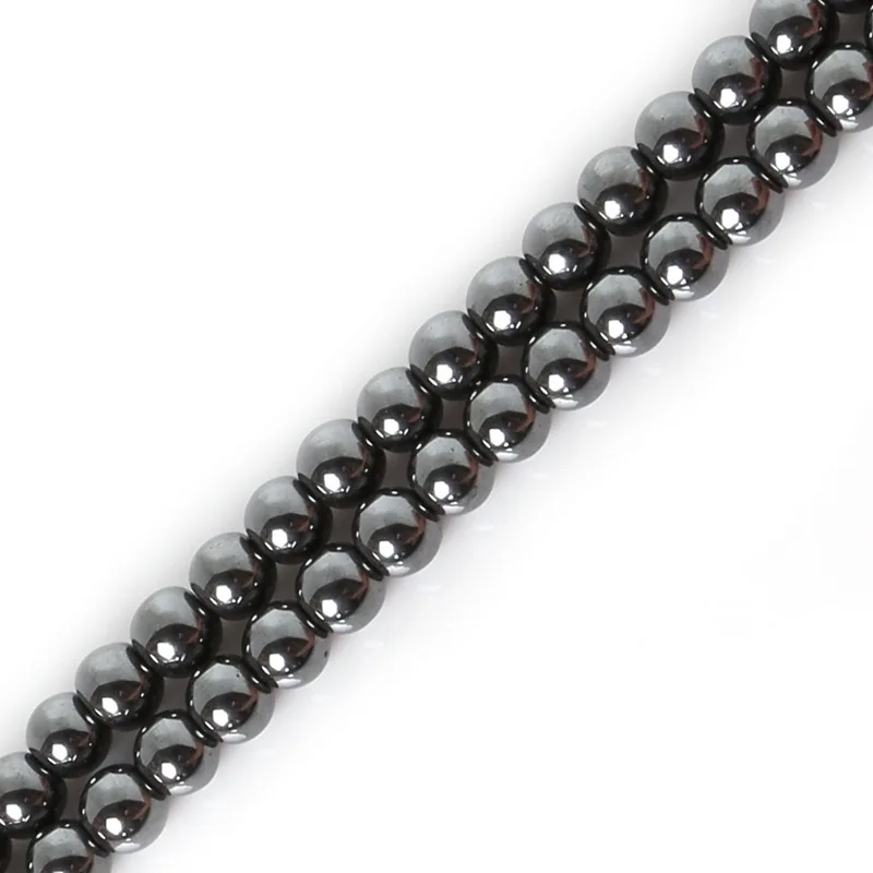 Горячая продажа 6 мм гематит круглые бусины черный/золотой/радужный/серебряный